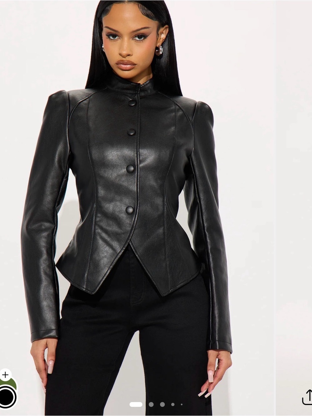 NWT Fashion Nova Demi Faux Leather Hourglass Jacket